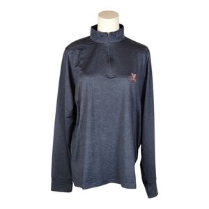 UVA Cavaliers Vansport 1/4 Zip Pullover Navy Blue Women's Large Athletic